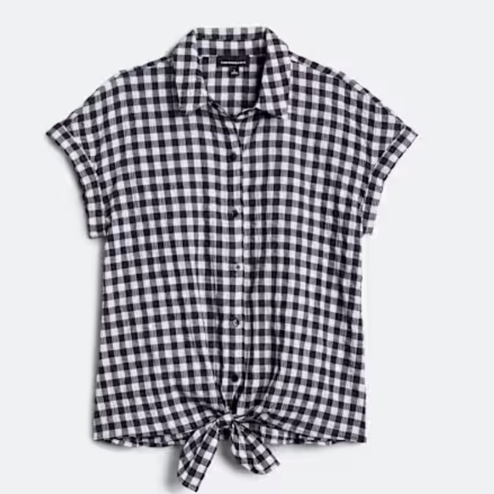 Stylish Gingham Button Down Shirt